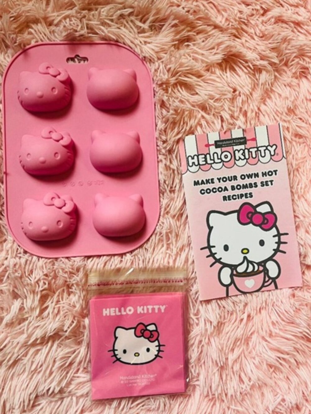 Hello Kitty hot cocoa bomb silicone mold and recipes